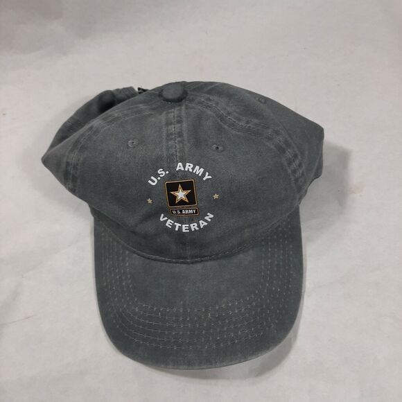US Army Veteran Unisex Dad Hat Baseball Cap Adjustable Gary Denim Hat - Picture 1 of 3